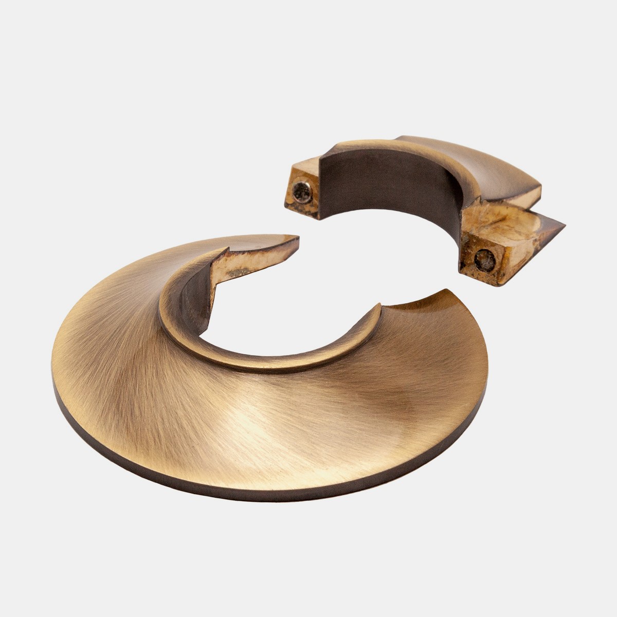 ½" Magnetic Escutcheon - Antique Brass - two-piece